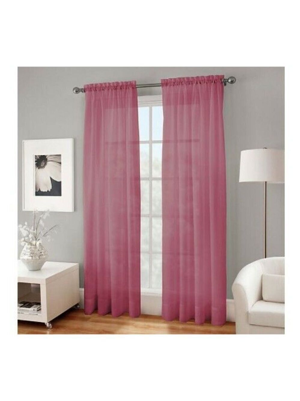 Crushed Voile Sheer 1 Rod Pocket Panel 50 in x 84 in